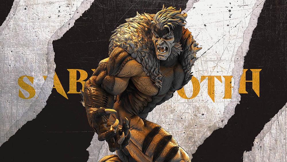 Sabretooth #2 - Sculpture