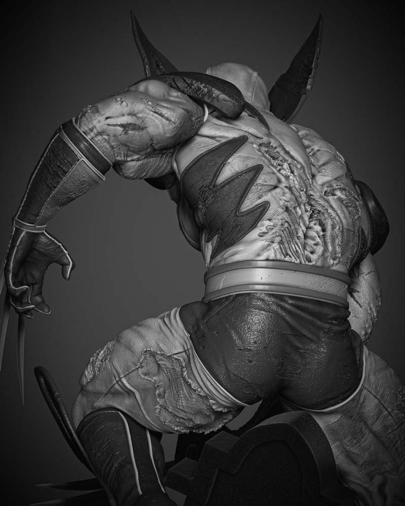 Wolverine Zombie - Sculpture