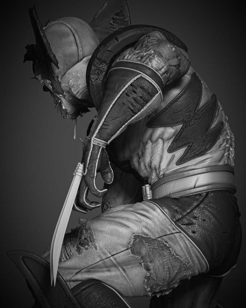 Wolverine Zombie - Sculpture