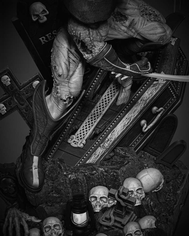 Wolverine Zombie - Sculpture