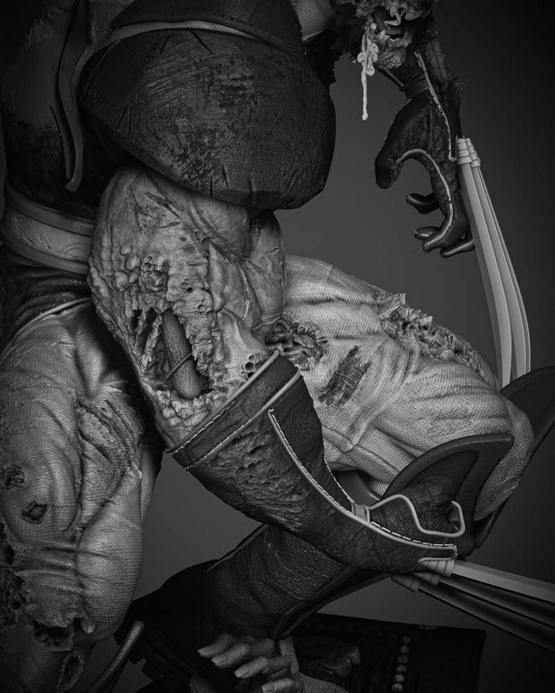 Wolverine Zombie - Sculpture