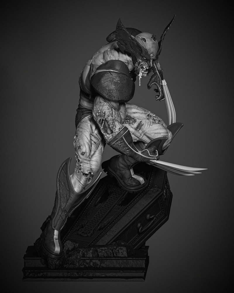 Wolverine Zombie - Sculpture