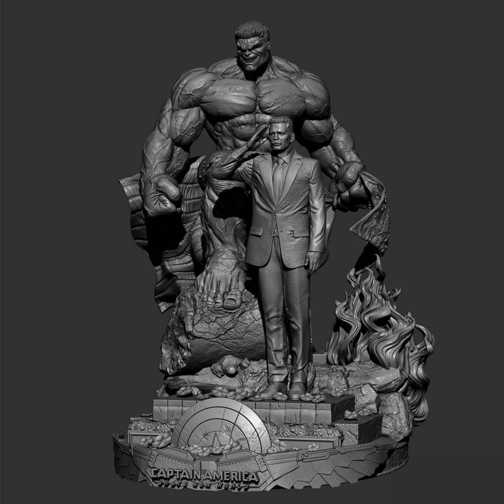 Red Hulk and Ross - Diorama