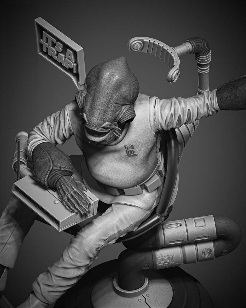 Ackbar Admiral - Sculpture