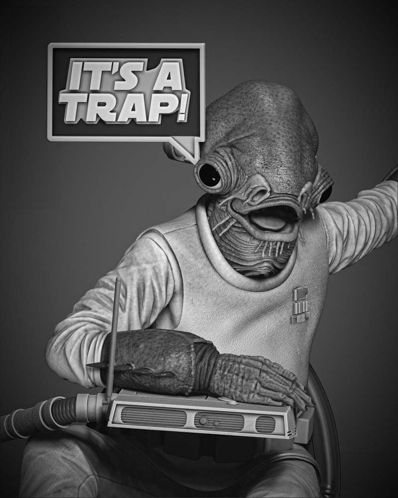 Ackbar Admiral - Sculpture