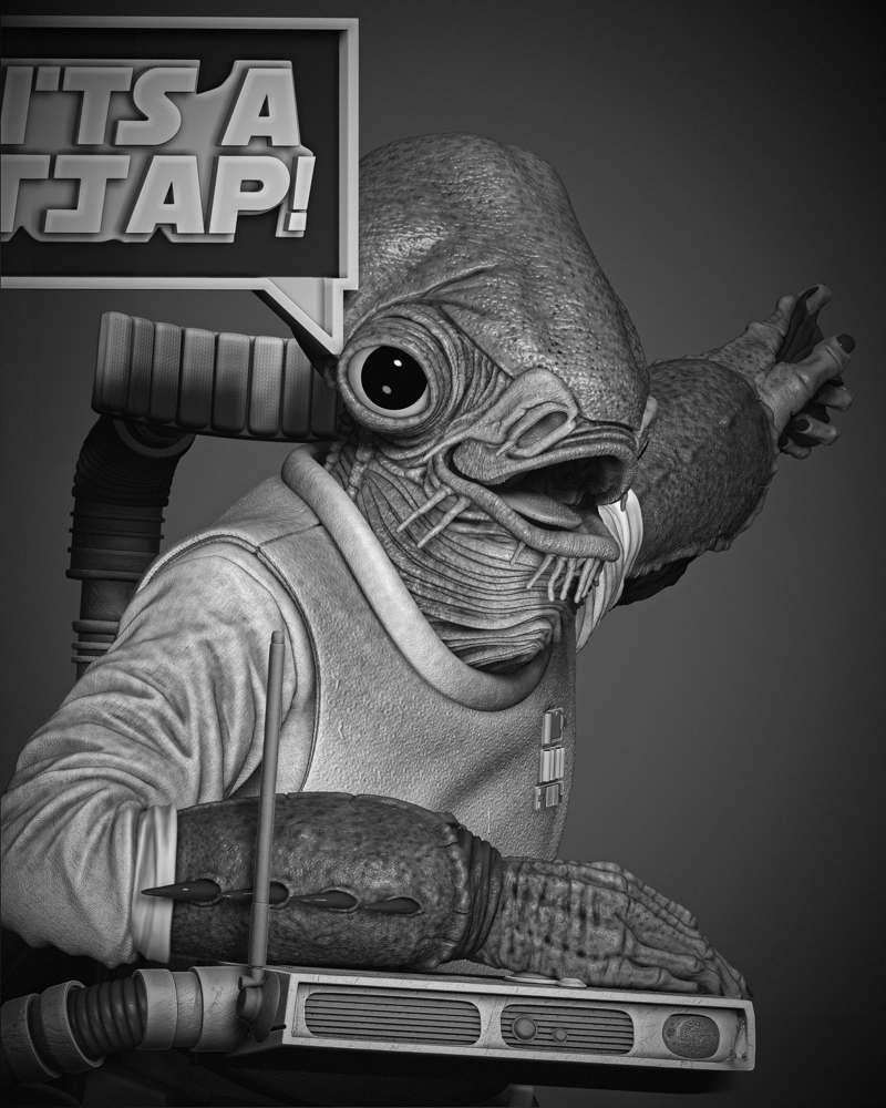 Ackbar Admiral - Sculpture