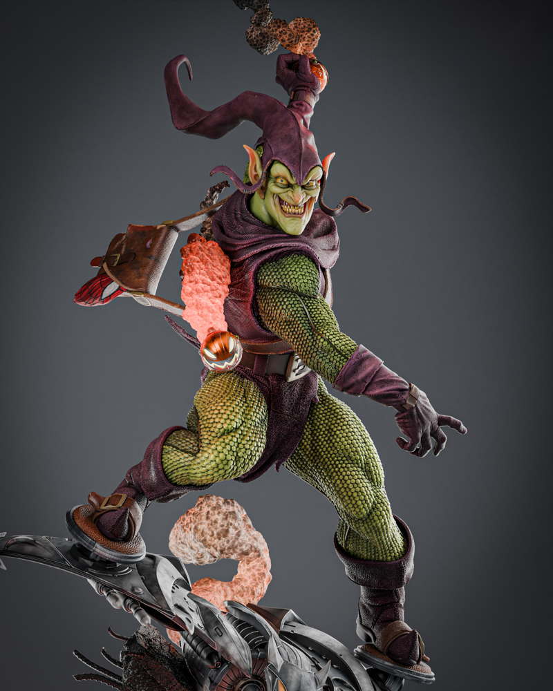 Green Maniac Goblin - Sculpture