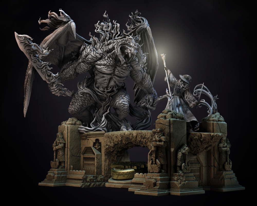 Gandalf vs Barlog - Diorama