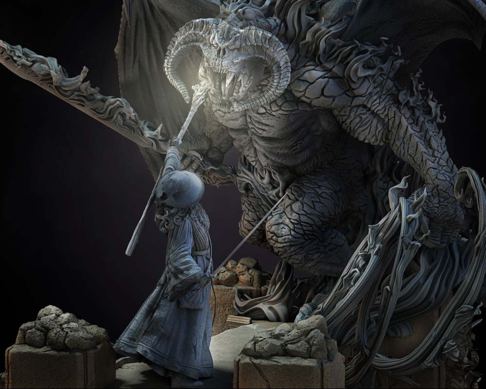 Gandalf vs Barlog - Diorama