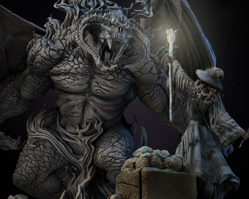 Gandalf vs Barlog - Diorama