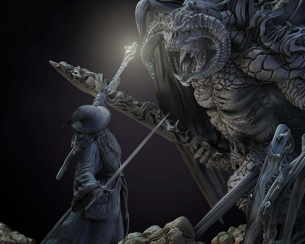 Gandalf vs Barlog - Diorama