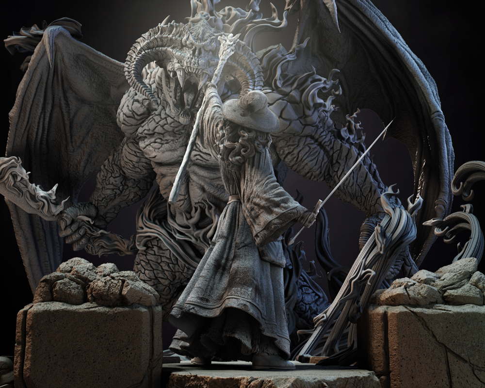 Gandalf vs Barlog - Diorama