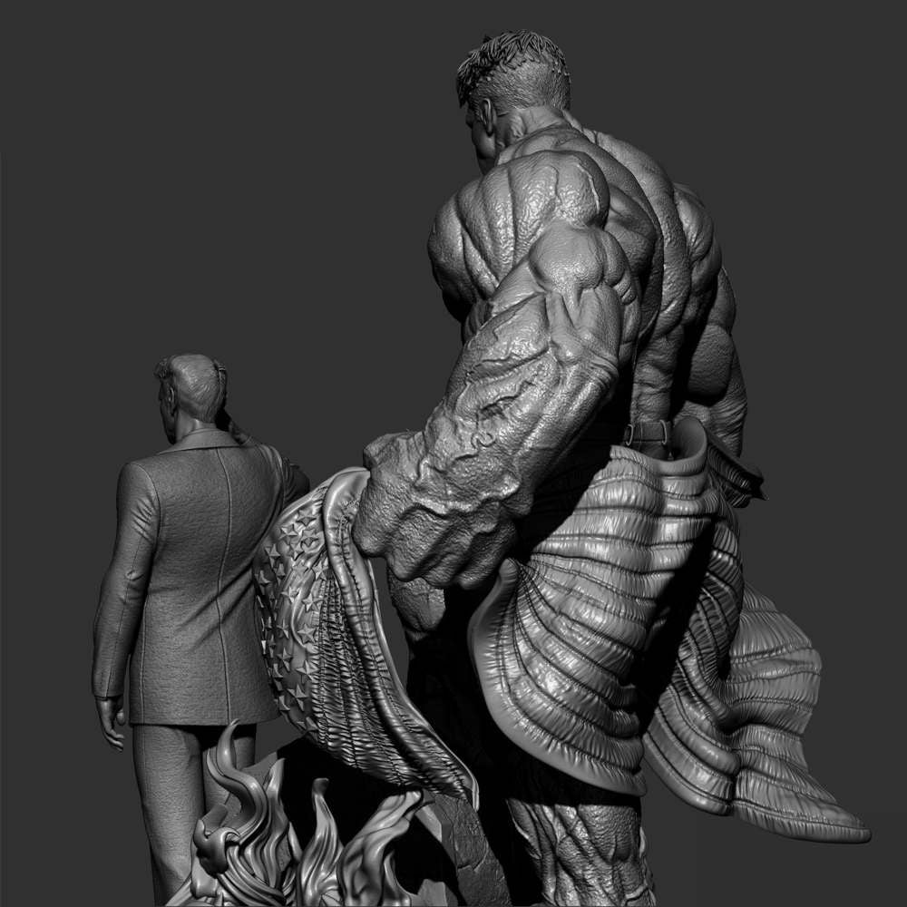 Red Hulk and Ross - Diorama