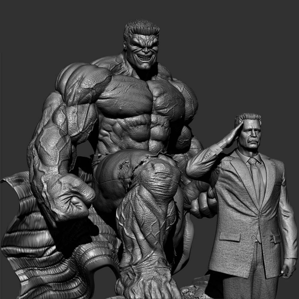 Red Hulk and Ross - Diorama