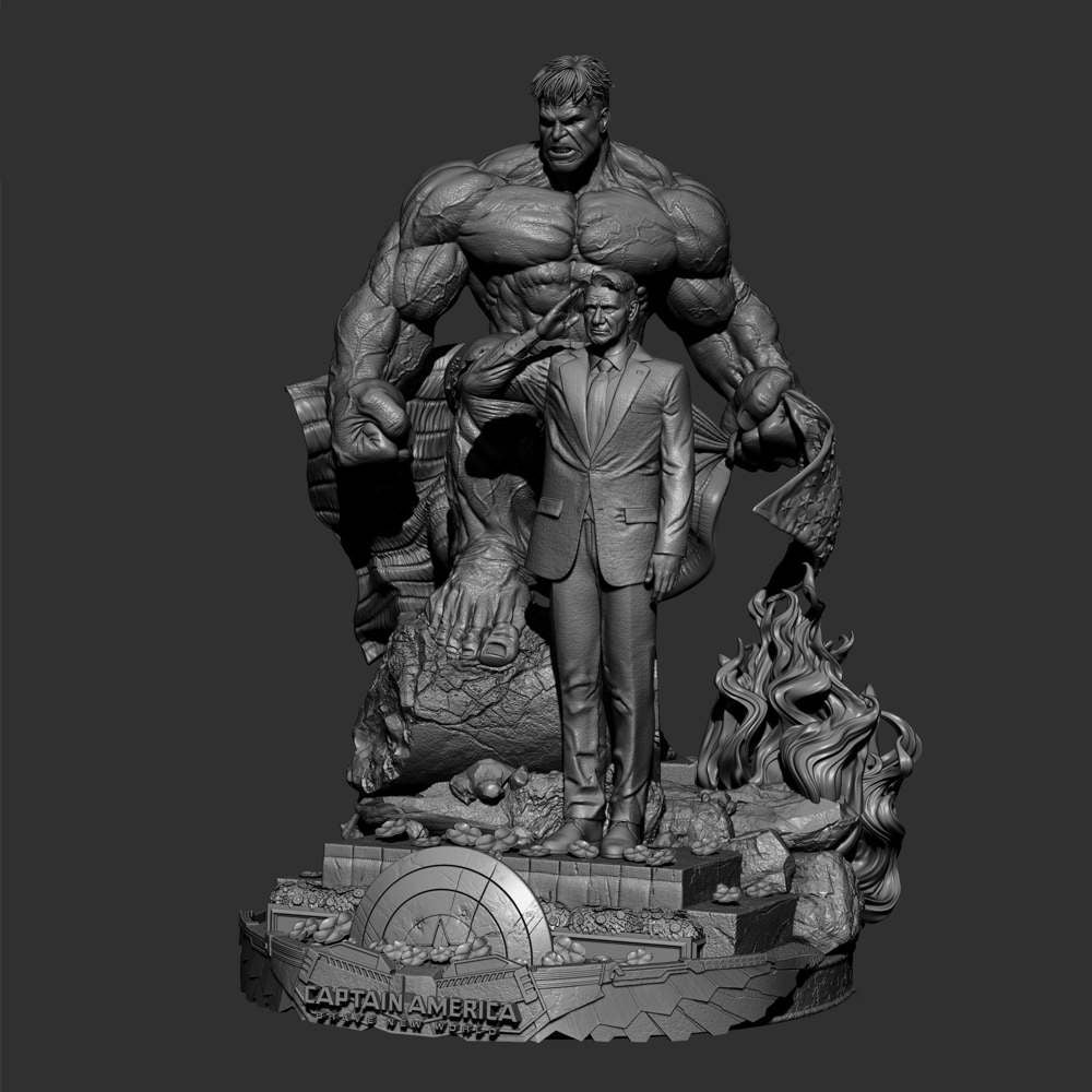 Red Hulk and Ross - Diorama