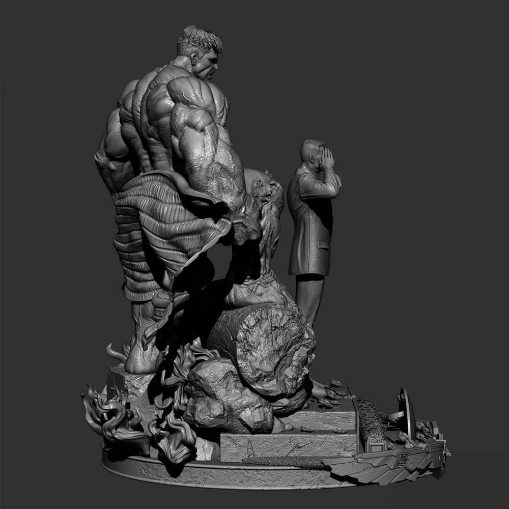 Red Hulk and Ross - Diorama