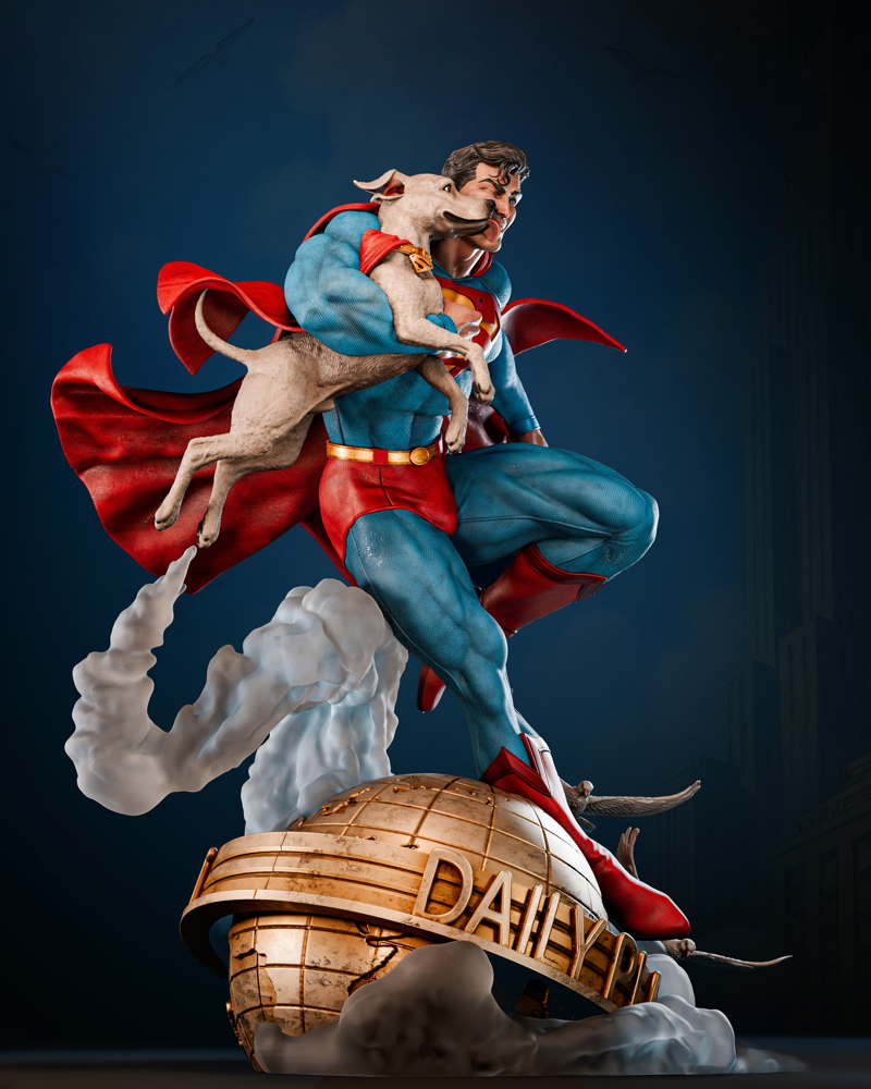 Superman & Krypto – Sculpture