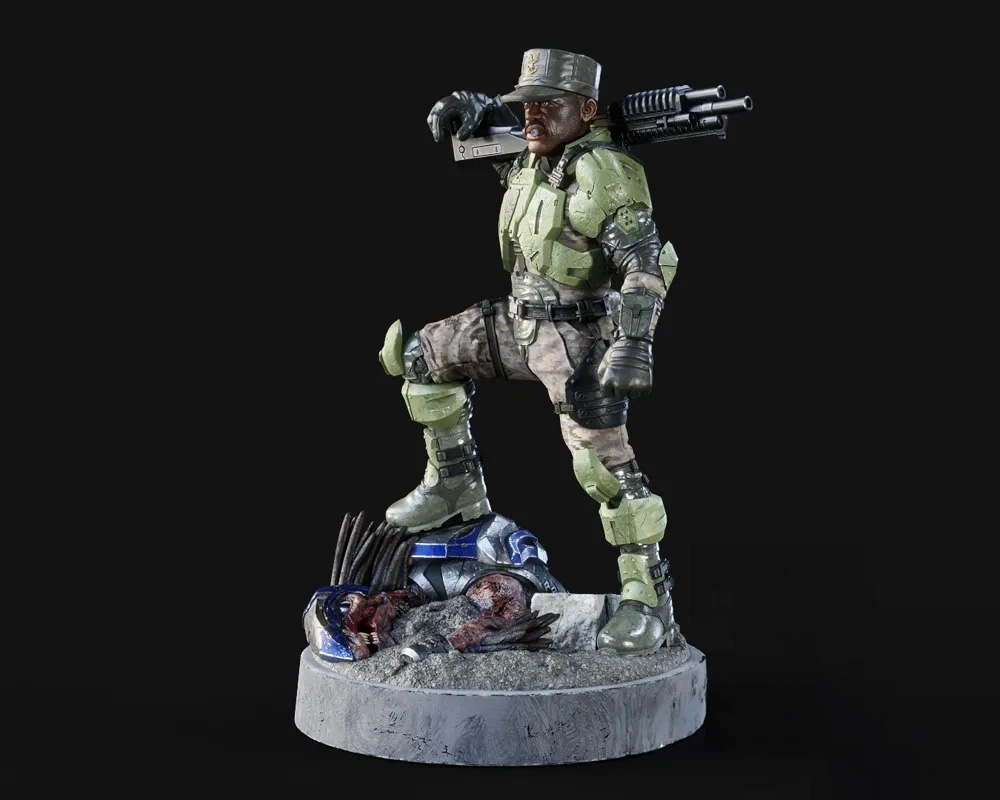 Halo UNSC Marine Sergeant Johnson - Sculpture