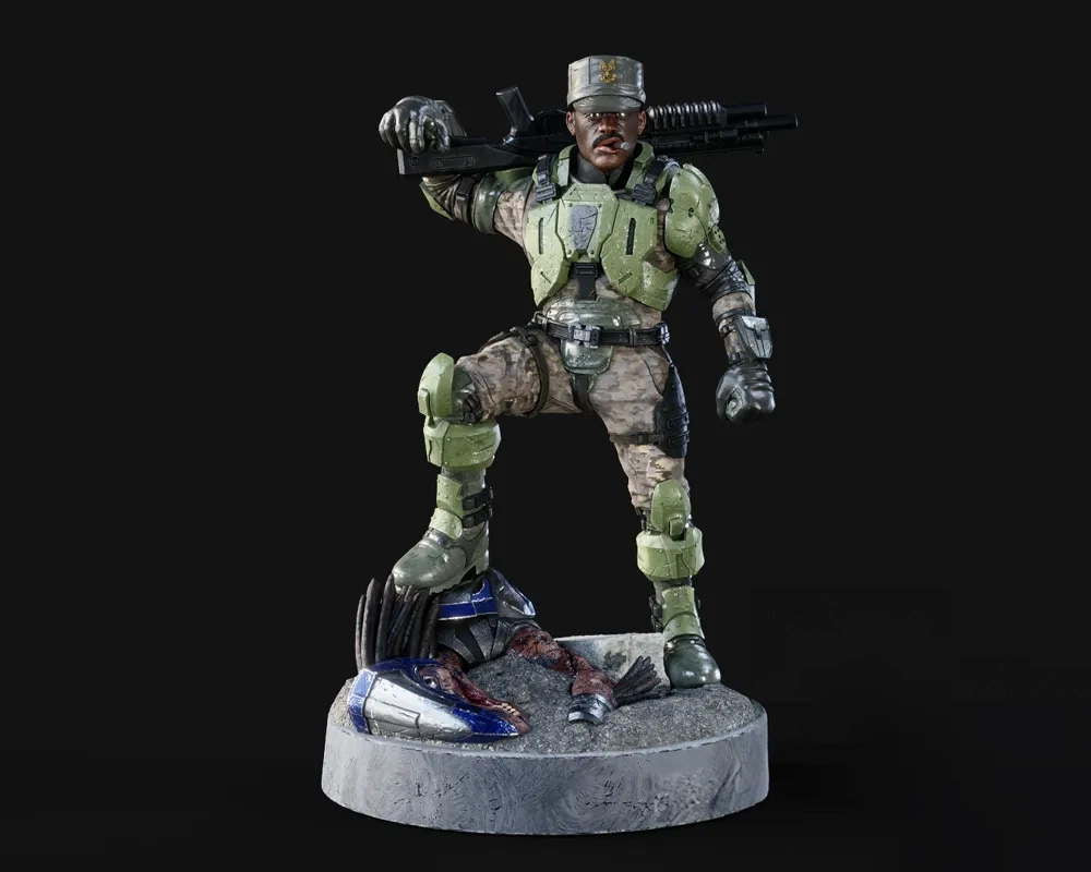 Halo UNSC Marine Sergeant Johnson - Sculpture