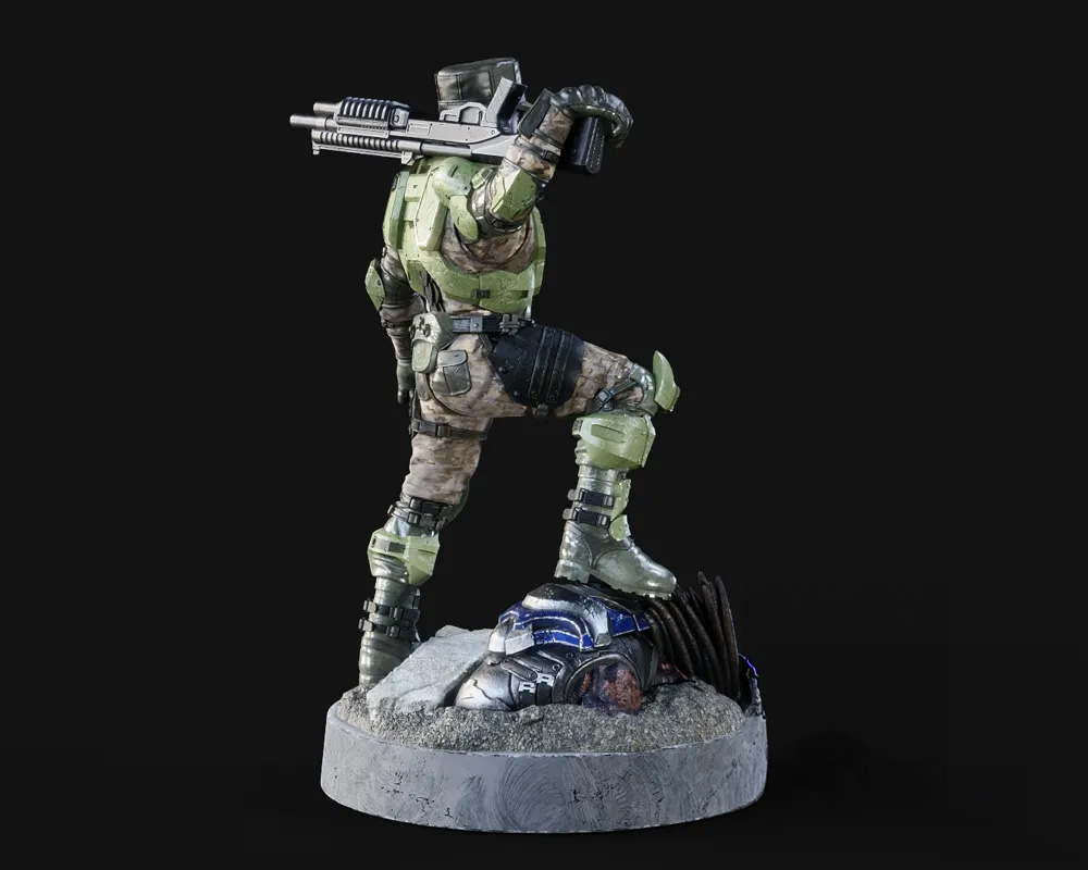 Halo UNSC Marine Sergeant Johnson - Sculpture