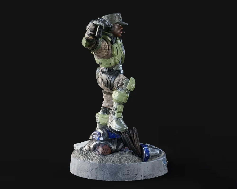 Halo UNSC Marine Sergeant Johnson - Sculpture