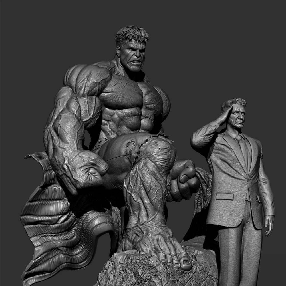 Red Hulk and Ross - Diorama