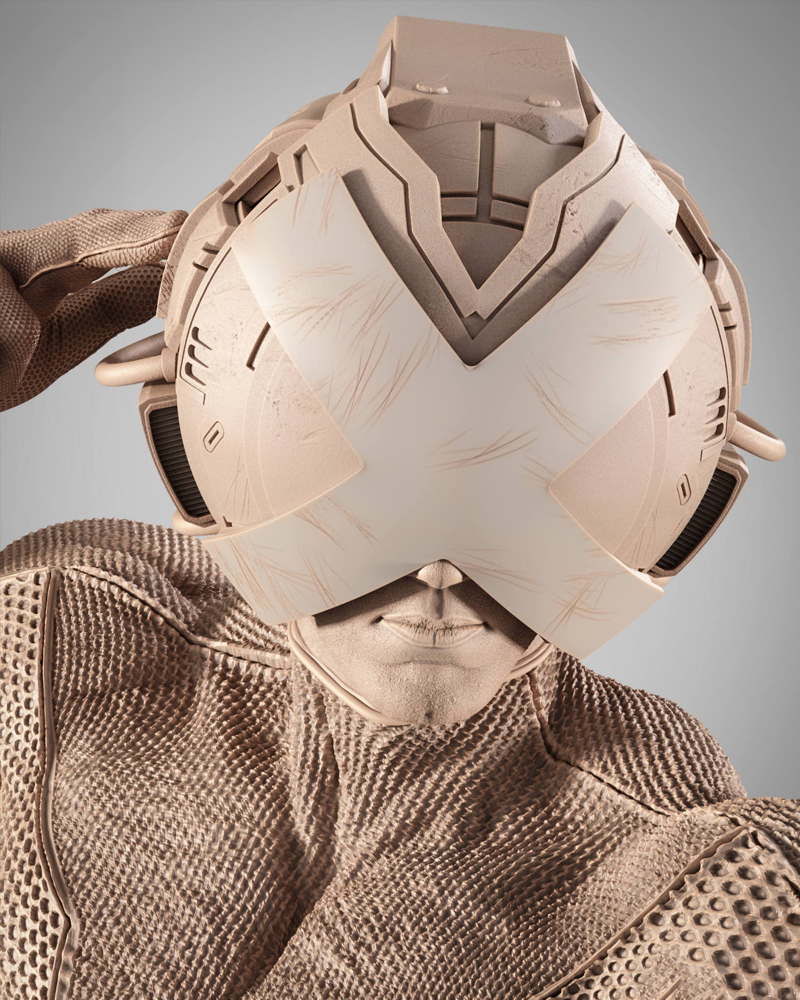 Professor X Helmet – Sculpture