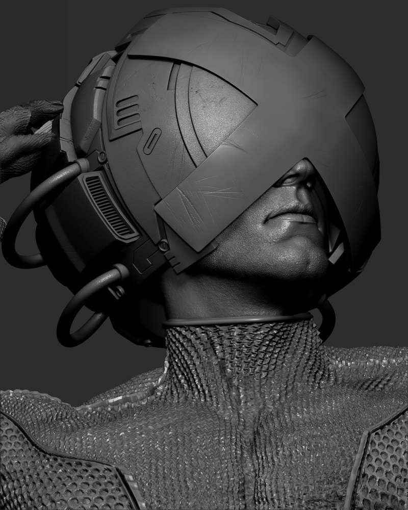 Professor X Helmet – Sculpture