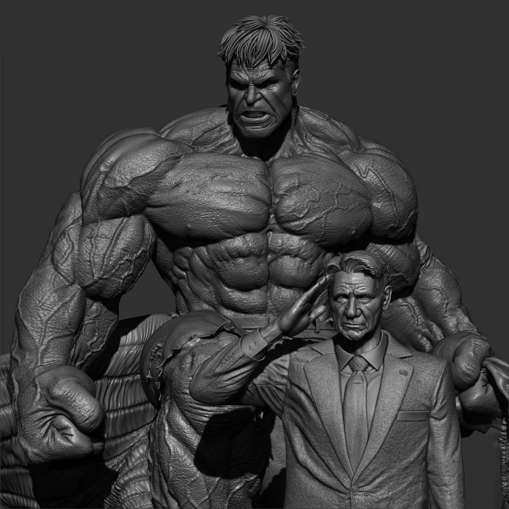 Red Hulk and Ross - Diorama