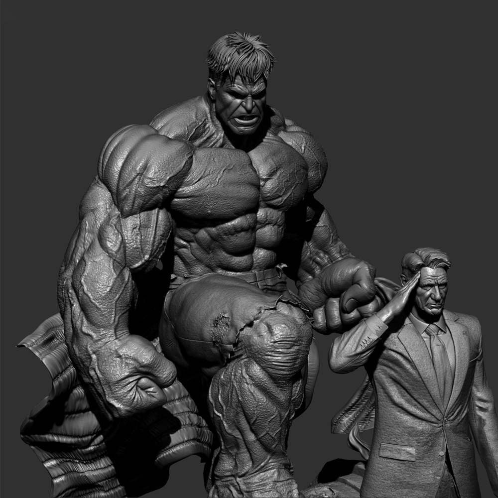 Red Hulk and Ross - Diorama