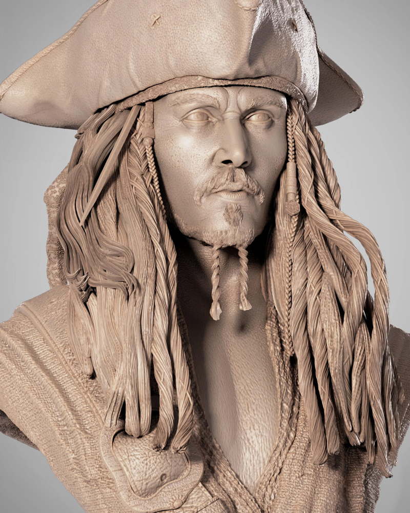 Jack Sparrow – Portrait Bust