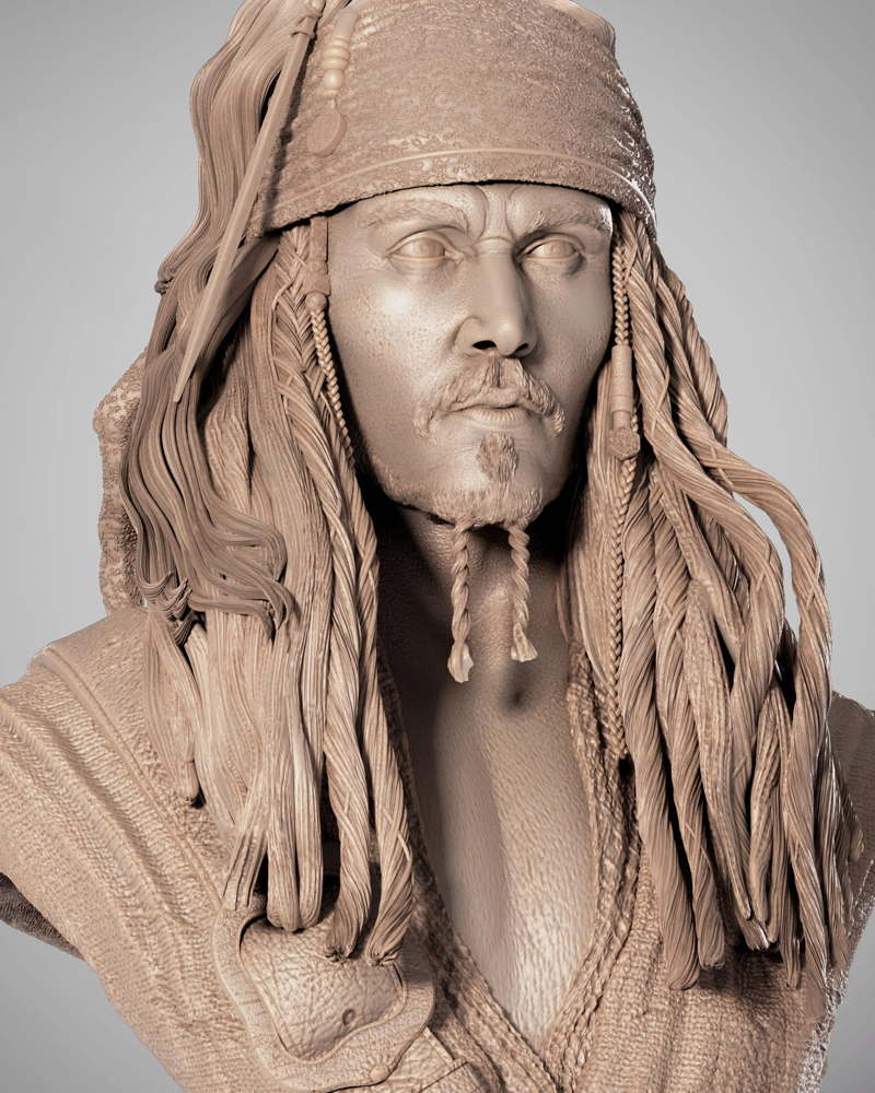 Jack Sparrow – Portrait Bust