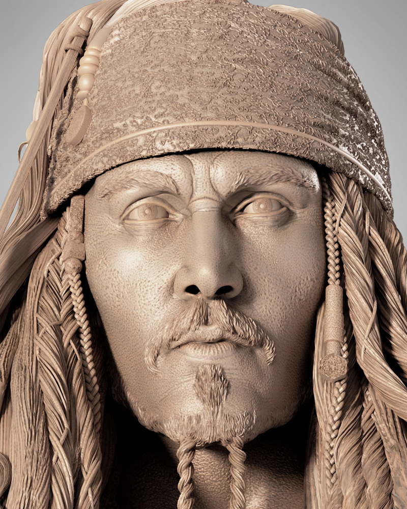 Jack Sparrow – Portrait Bust