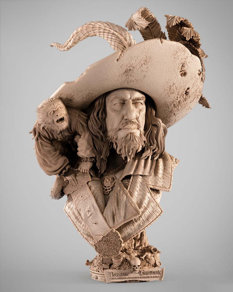 Hector Barbossa – Portrait Bust