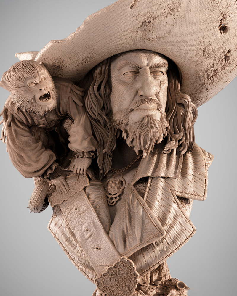 Hector Barbossa – Portrait Bust