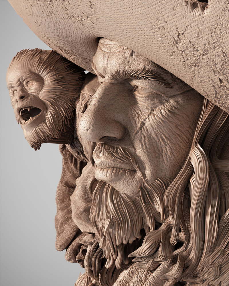Hector Barbossa – Portrait Bust