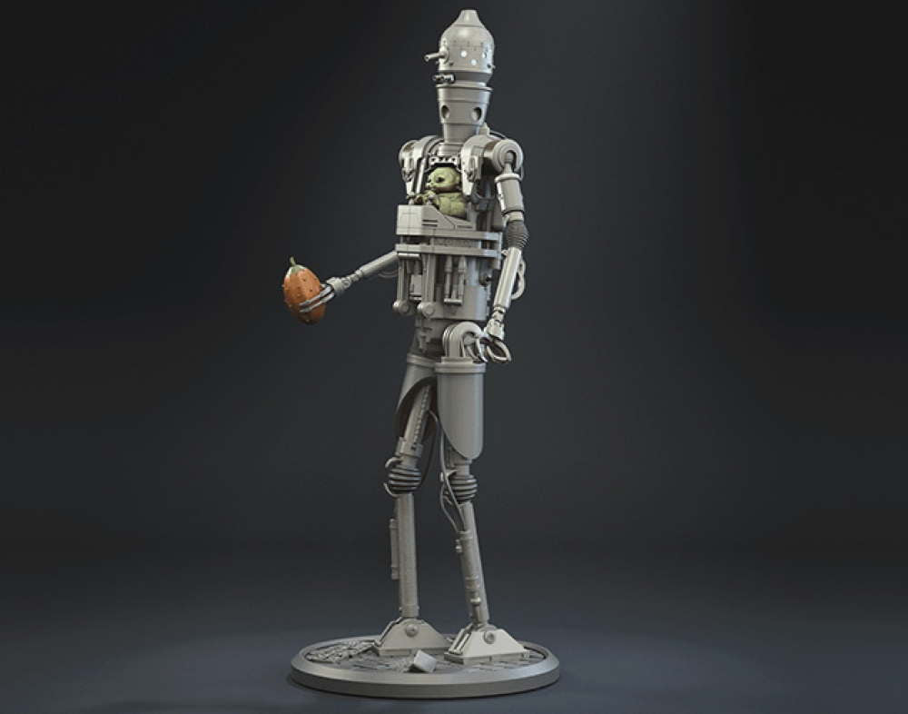 Grogu and IG-12 - Diorama