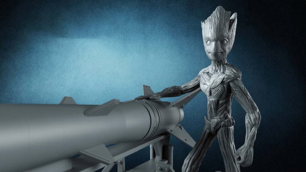 Rocket and Groot - (Missile) - Diorama