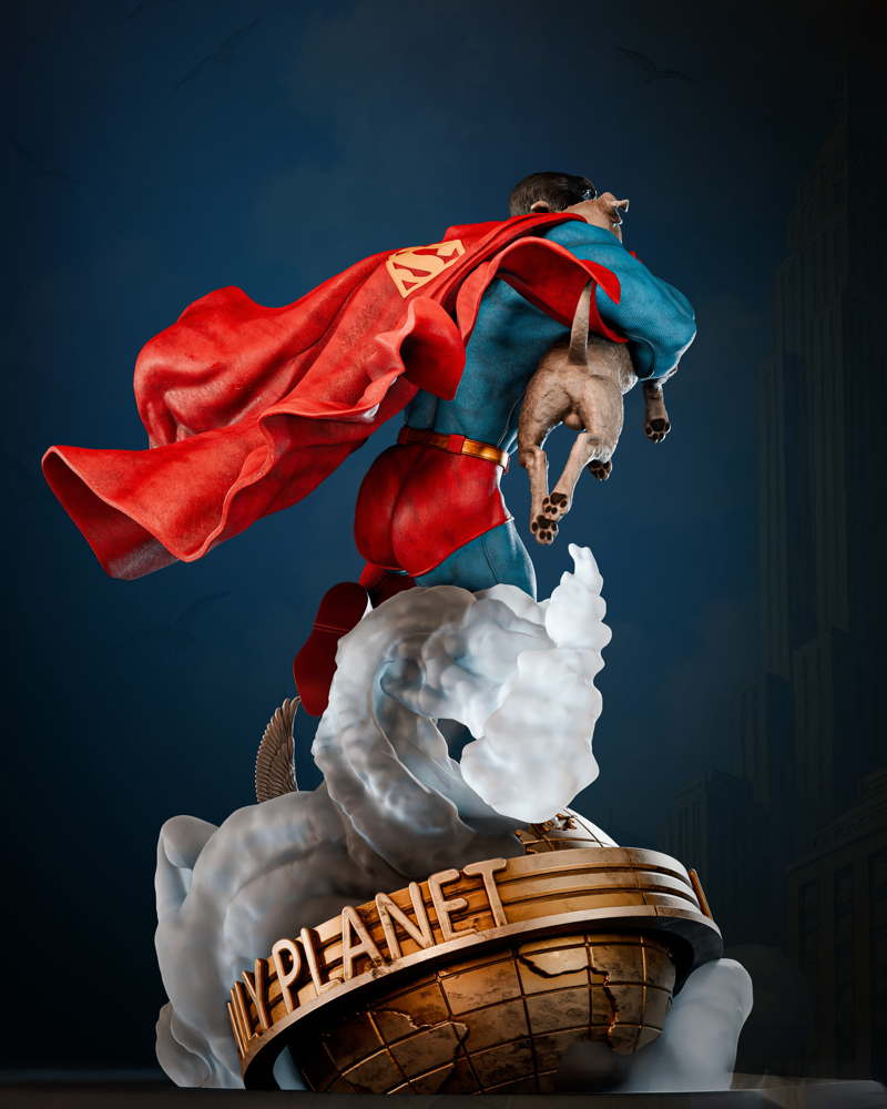 Superman & Krypto – Sculpture
