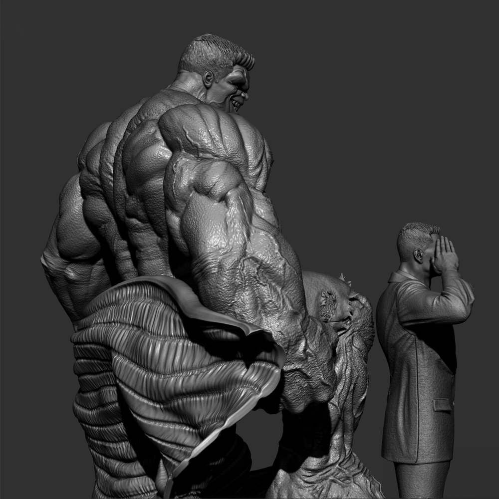 Red Hulk and Ross - Diorama