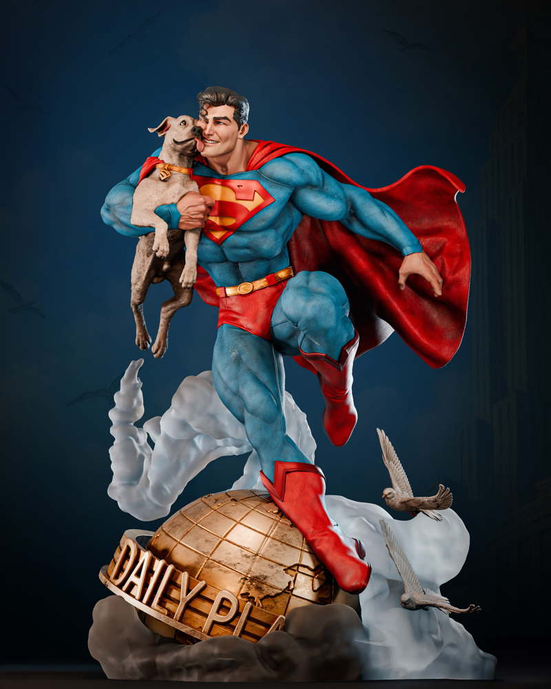 Superman & Krypto – Sculpture