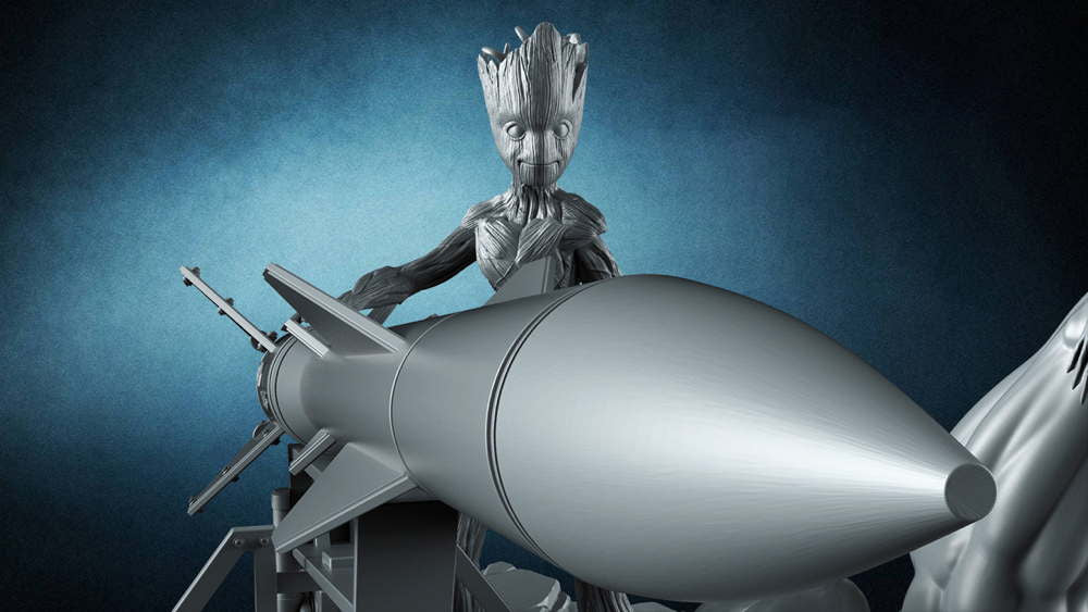 Rocket and Groot - (Missile) - Diorama