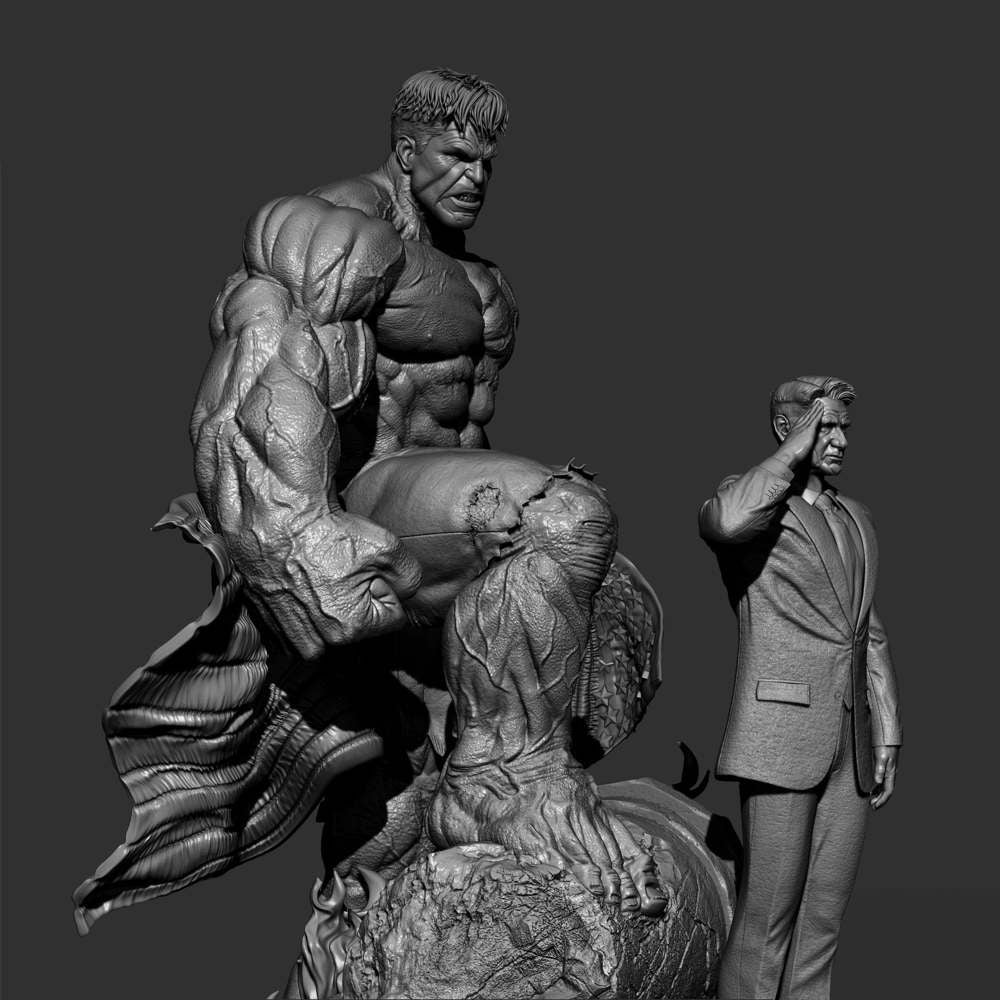 Red Hulk and Ross - Diorama