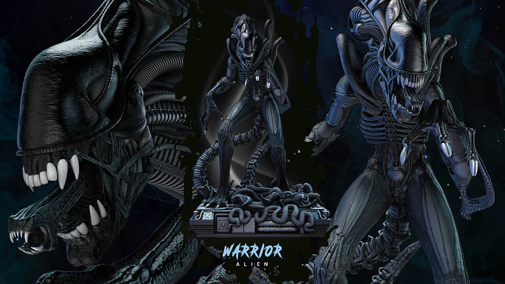 Alien Warrior - Sculpture