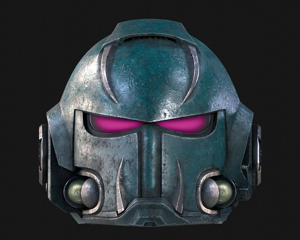 Space Marine Chaos Helmets - Alpha Legion