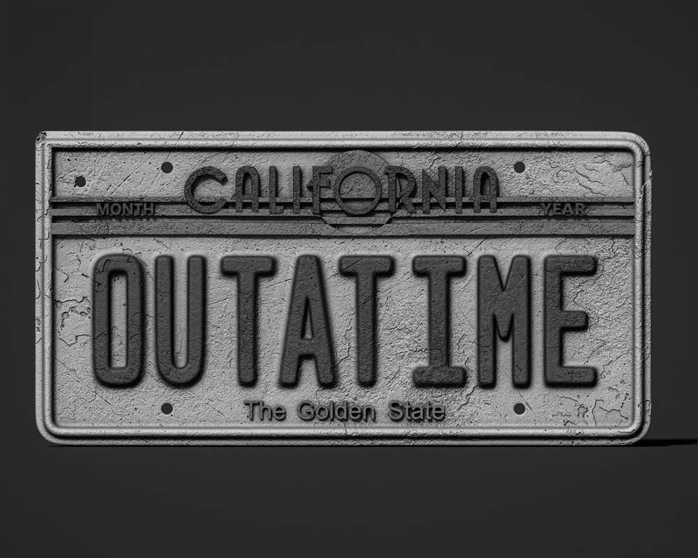 Back to the Future - License Plate