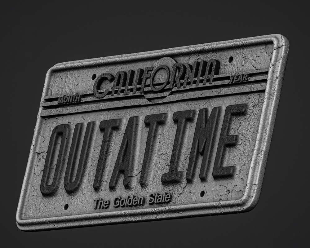 Back to the Future - License Plate