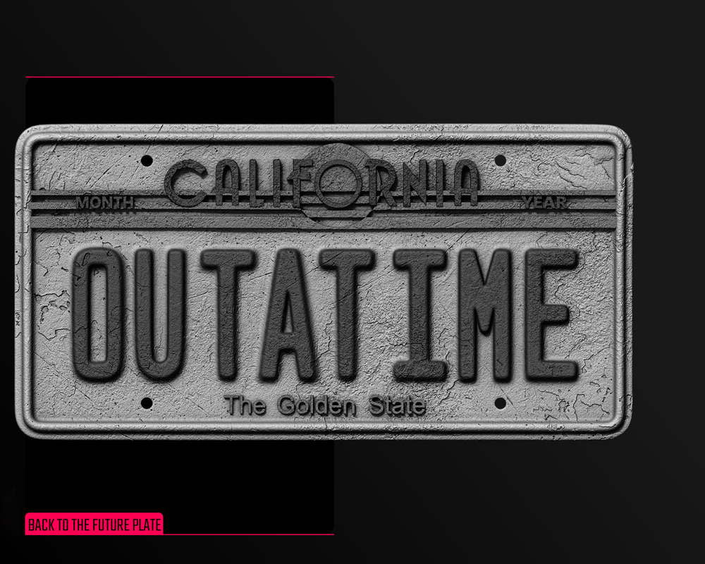 Back to the Future - License Plate