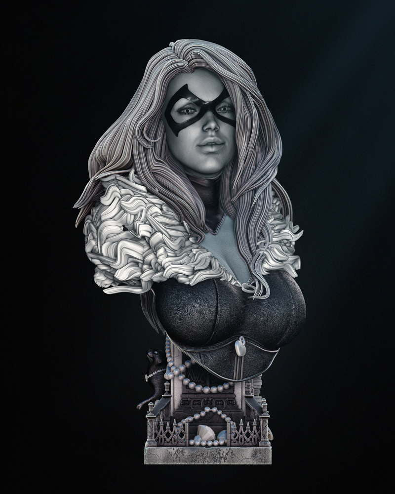 Black Cat - Bust Portrait