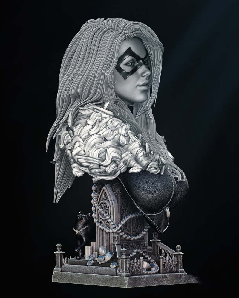 Black Cat - Bust Portrait